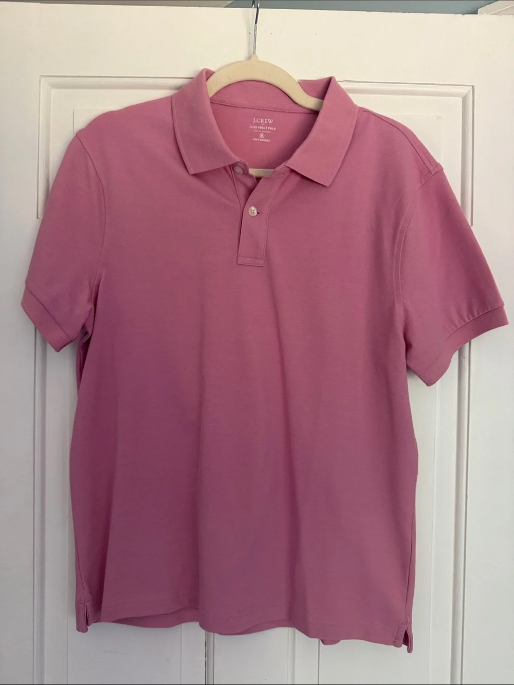 J. Crew Men’s Polo Shirt in Rose Pink, size M